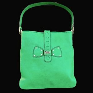 Marc Jacobs green leather shoulder bag